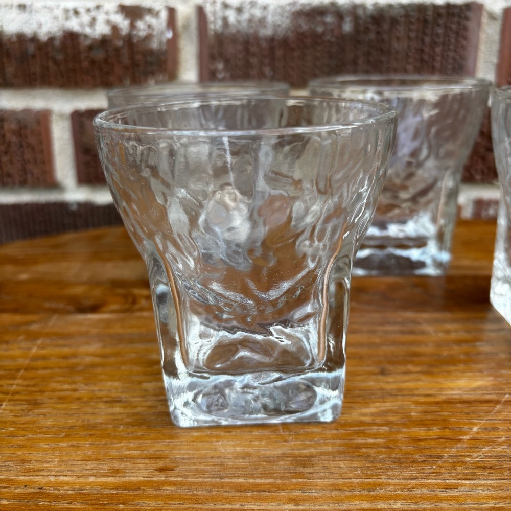 Vintage Mid Century Atomic Libbey St Regis Rocks Glasses Set of 4 - Picture 2 of 8